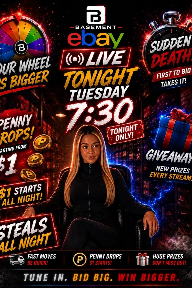 🔥NEW ARRIVALS💰 PENNY DROPS 🎁 GIVEAWAYS ⚡SUDDEN DEATH AUCTIONS