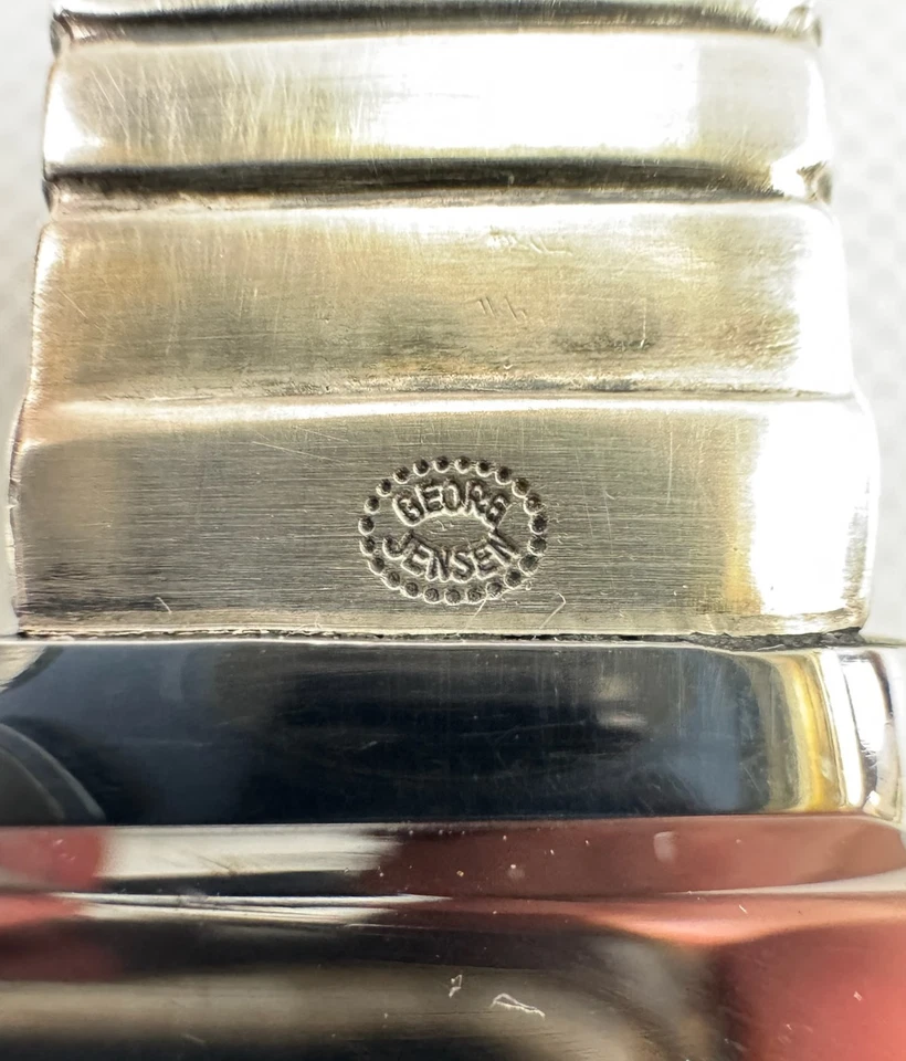 Cuchillo para pasteles martillado de plata esterlina continental Georg Jensen de colección SIN MONO con caja Foto 4 de 4