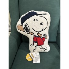 Peanuts Snoopy Baseball 16 x 17"Sports Sherpa Decorative Pillow Cushion 2025 NEW