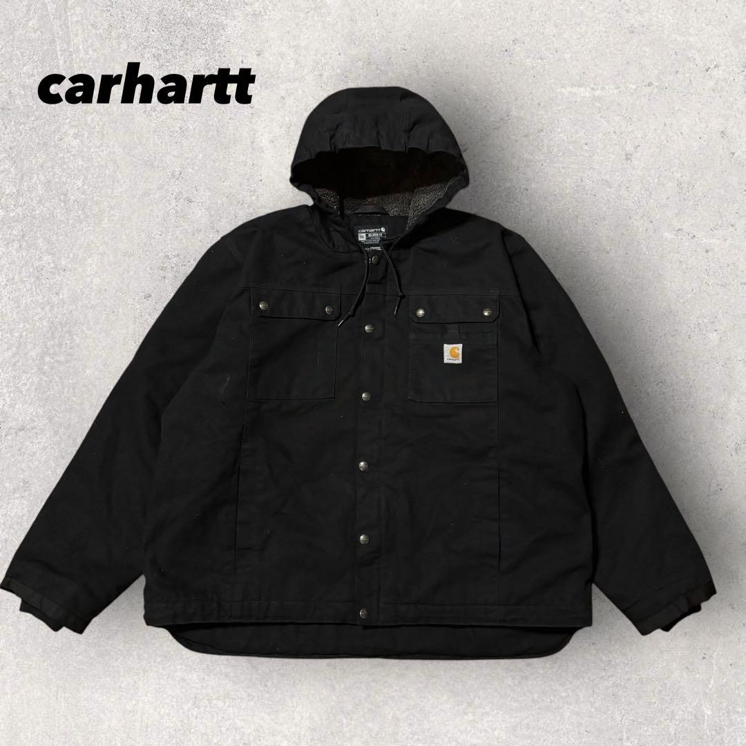 ジャケット・アウター Carhartt Active Jacket Boa Lining Carhartt Active Jacket Black 2XL Boa Lining Vintage Workwear