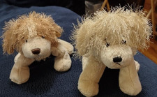 Two Ganz Webkinz dogs plush: Cocker Spaniel, Golden Retriever VINTAGE no code
