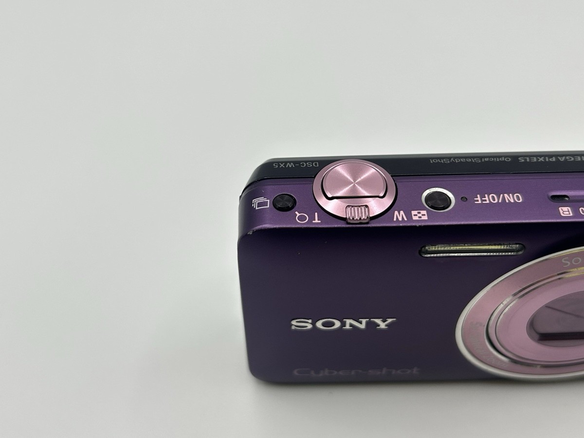 Junk Sony Cyber-shot DSC-WX5 Purple 12.2MP Digital Camera – SD