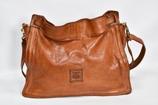 Borsa a tracolla Campomaggi in pelle cognac grande borsa a mano da donna