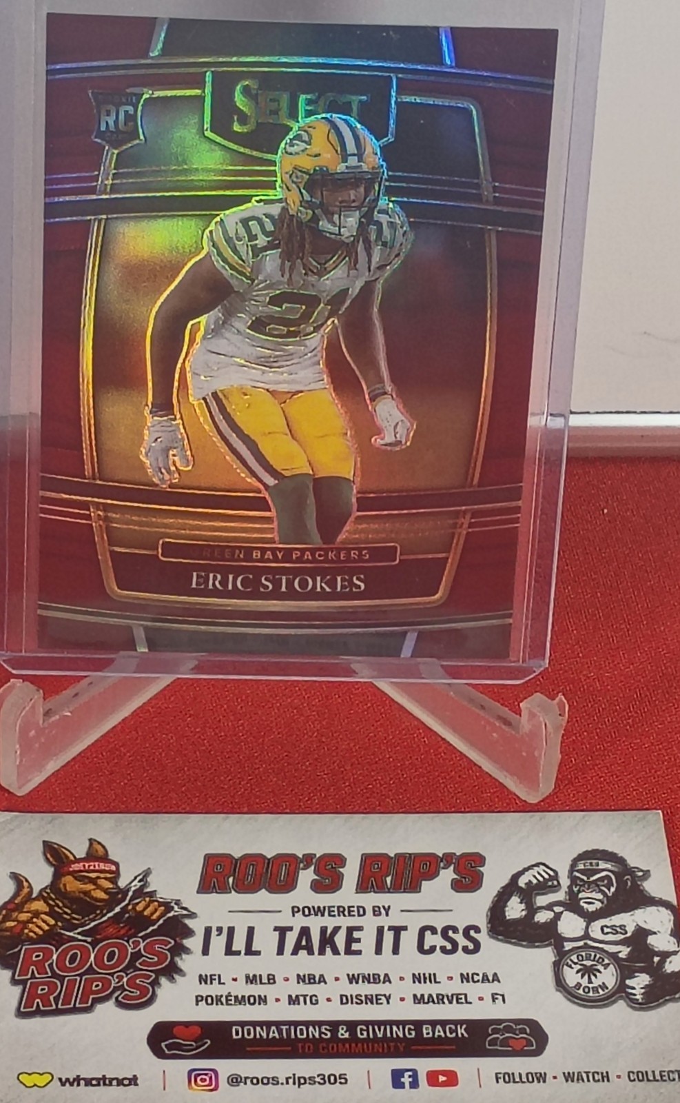 2021 Panini Select Eric Stokes RC #88 Red Prizm /149 Packers