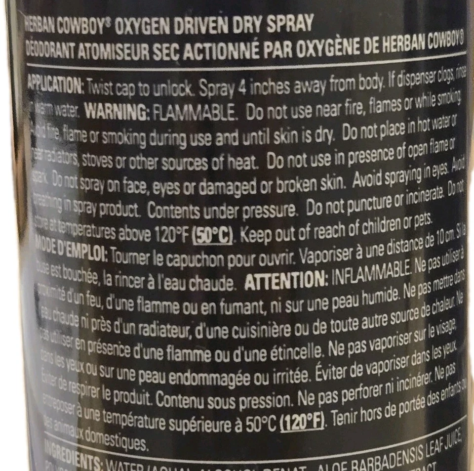 Herban Cowboy Forest • Desodorante en aerosol seco/aerosol corporal de máxima protección• Paquete de 2 Foto 4 de 4