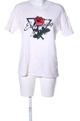 PULL & BEAR Top extra-large Dames Haut T EU 36 blanc style décontracté - Photo 1/4