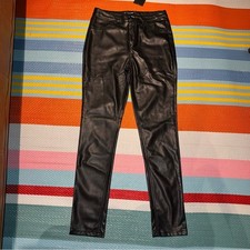 Fashion Nova Black Take The Highway Faux Leather Pants Women  s Size Large