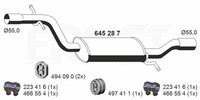 MittelschalldäMpfer Ernst 645287 FüR 1Z5 Octavia Jetta 1K2 Skoda VW 3 FSI 2 1Z3