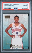 1996 SKYBOX PREMIUM #85 ALLEN IVERSON ROOKIE RC PSA 8