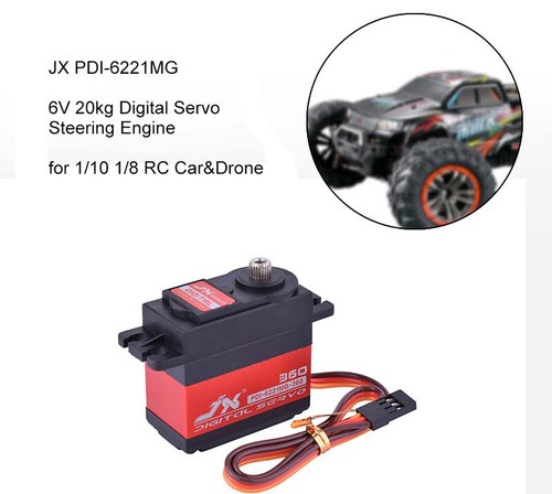 JX 20KG High Torque Digital Servo 360 Degree for 1/10 1/8 RC Car Boat Helicopter - Picture 3 of 12