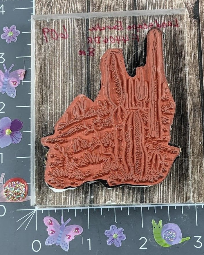 Eureka Desert Scenery Rubber Stamp Cactus Landscape BS8 eBay