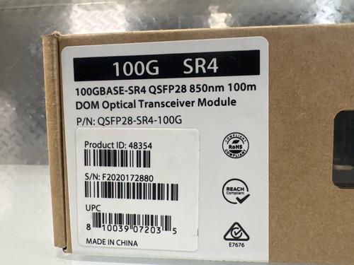 NEW FS QSFP28-SR4-100G JU JNP-QSFP-100G-SR4 Comp 100GBASE-SR4 QSFP28 850nm 100m - 第 2/7 張圖片