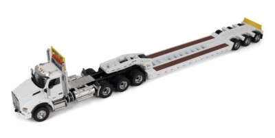 Diecast Masters 71139 Kenworth T880 SBFA White & Trail King Lowboy 1/50 Scale