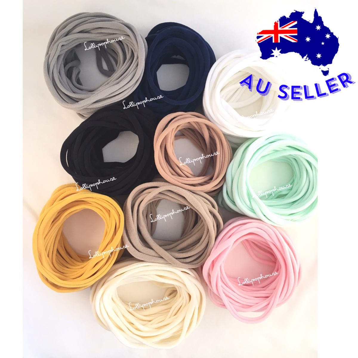 Skinny 200 Wholesale Nylon Headbands One Size fits all, bulk nylon