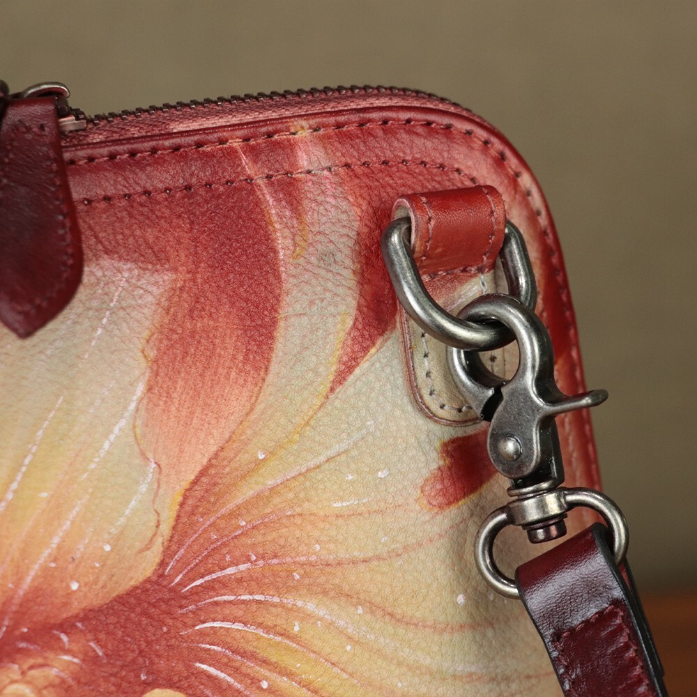 Genuine Leather Women Small Shoulder Bag Hand painted Vintage Crossbody Purses eBay