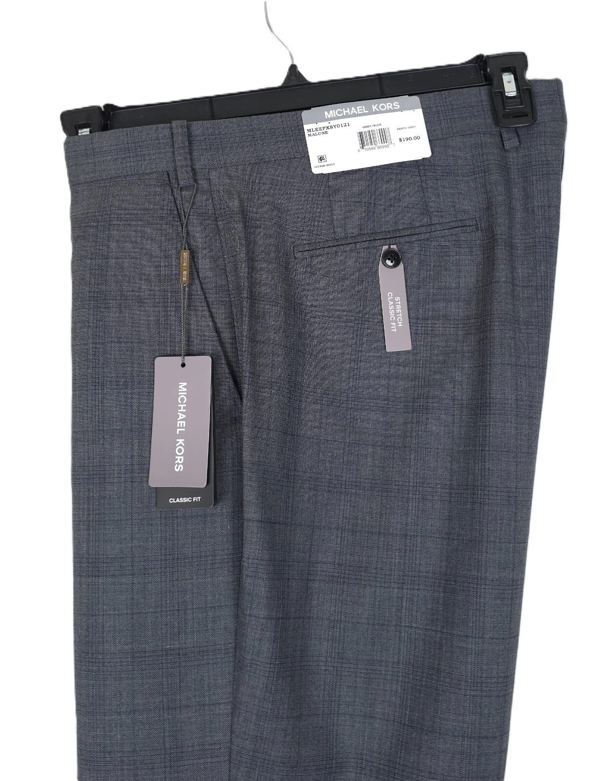 Michael Kors Mens Classic Fit Dress Pants 44x32 Grey Blue Plaid Stretch Wool NWT
Opens in a new wind