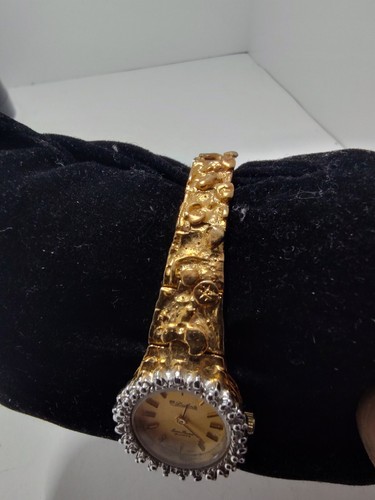 Reloj De Colección Dufonte LP Damas 16mm Tono Dorado Bisel Diamante Pepita - FUNCIONA - Imagen 5 de 20