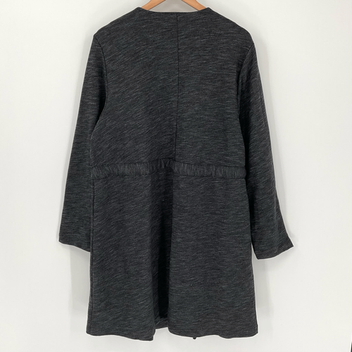Lane Bryant French Terry Cardigan Jacket Heathered Charcoal Grey Women 18/20 - Picture 2 of 5