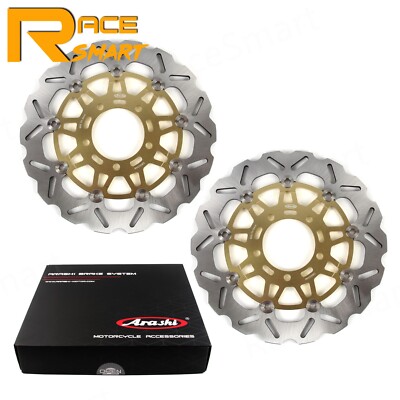 嵐48 Front Brake Disc Rotors Brake Pads For Kawasaki Z1000SX ABS 2011