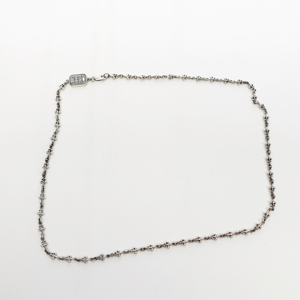 King Baby Studio Fleur De Lis Chain Necklace Fine Silver .925 | eBay
