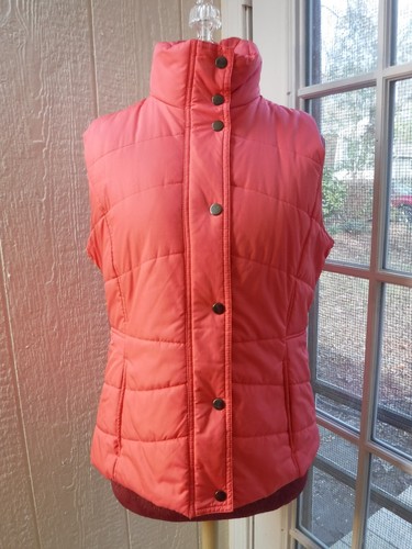 New York & Company Coral Color Full Zip Snap Button Up Vest Women M~Great~ - 第 4/10 張圖片