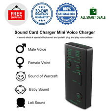 Cambiador De Voz Mini Microfono 7 Modos Cambio Bebe Mujer Divertido Recargable