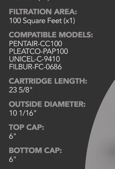C-9410 Pool Filter PLF100A, CC100, CCRP100, PAP100, FC-0686, R173215  2-Pack NEW - Image 2 of 3