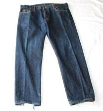 JEAN SHOP Dark Wash Denim ROCKER Selvedge Jeans Men's 40x30 Straight Leg Cotton