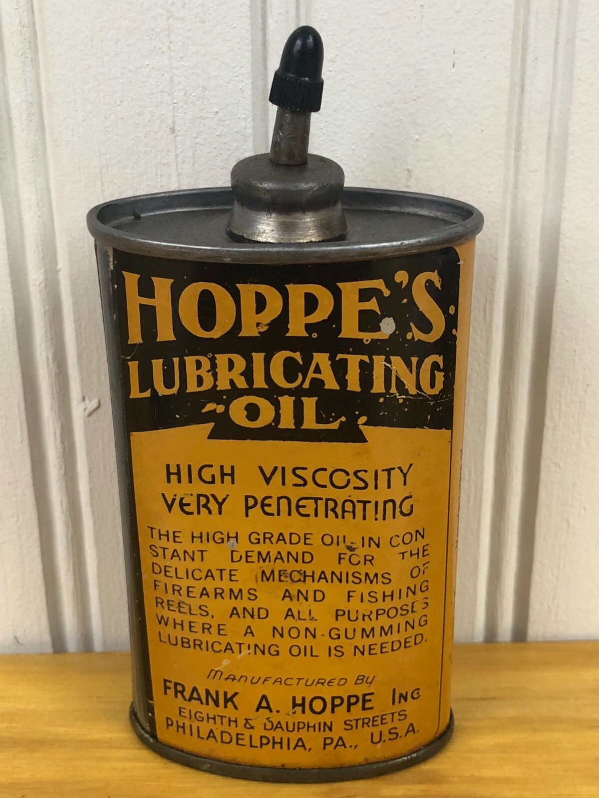 Vintage HOPPE'S LUBRICATING OIL TIN CAN GUN OIL eBay