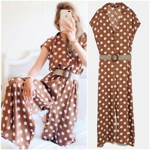 Zara Belted Polka Dot Jumpsuit 0787 021 Ebay