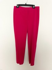 Nine West The Skinny Womens Dress Pants Size 6 Red Flat Front Hook & Eye Closure