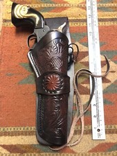 Western Drop Leather Holster Floral USA Made Fits Ruger Wrangler 22 Cal 6.5"