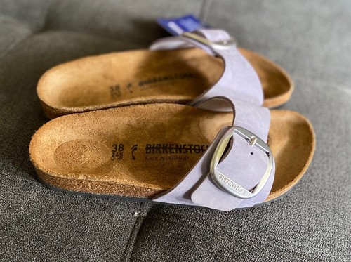 Birkenstock Madrid Big Buckle Nubuck Sandals Women EU 38 US 7-7.5 NEW with Tags - Picture 7 of 9