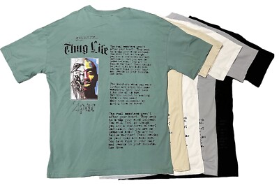2Pac Thug Life Shirt T-Shirt Tupac Shakur Makaveli Death Row HipHop Outlawz Rap