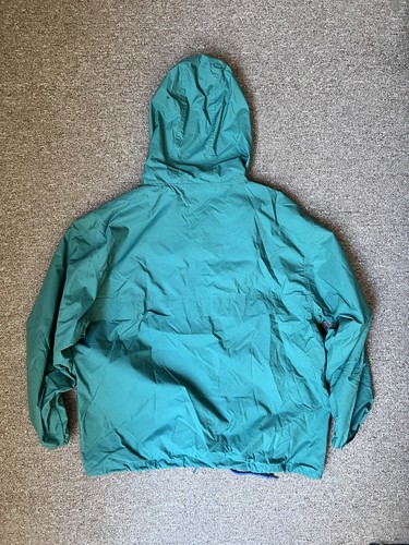 Vintage GAP Green Blue Nylon Anorak Pullover Hooded Jacket Men’s Size Medium - Picture 6 of 7