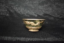 Jadeschale Tibet Silbermontage /8 buddhistische Symbole D:10cm