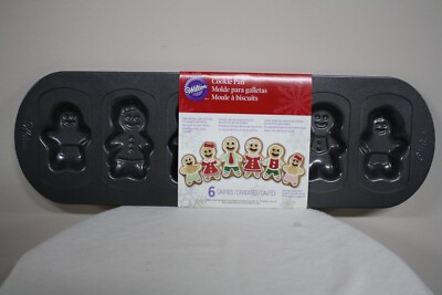 NEW - Wilton Gingerbread Family Shaped Cookie 6 Cavity Pan #6933