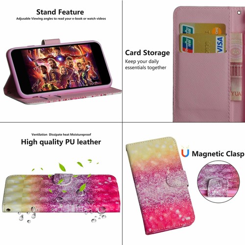 Custodia portafoglio flip card magnetica in pelle per iPhone 13/12 Pro XR XS 8 7 Plus - Foto 40 di 49