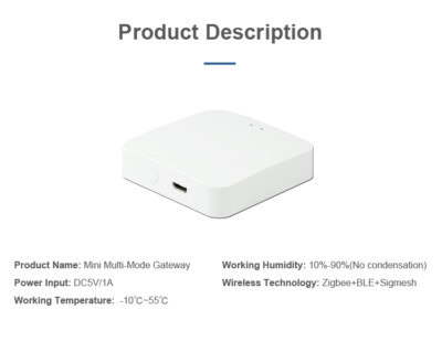 Tuya Mini Multi-Mode Gateway( Zigbee&Bluetooth&Sig Mesh) For Remote Smart Home