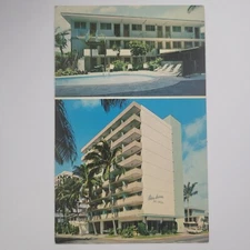 Aina Luana Apartment Hotel Waikiki Hawaii Vintage Chrome Postcard Ocean View