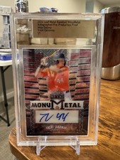 2024 Leaf Metal Baseball #1/1 Trent Caraway Prospect RC Auto Pre Prod Proof🔥📈