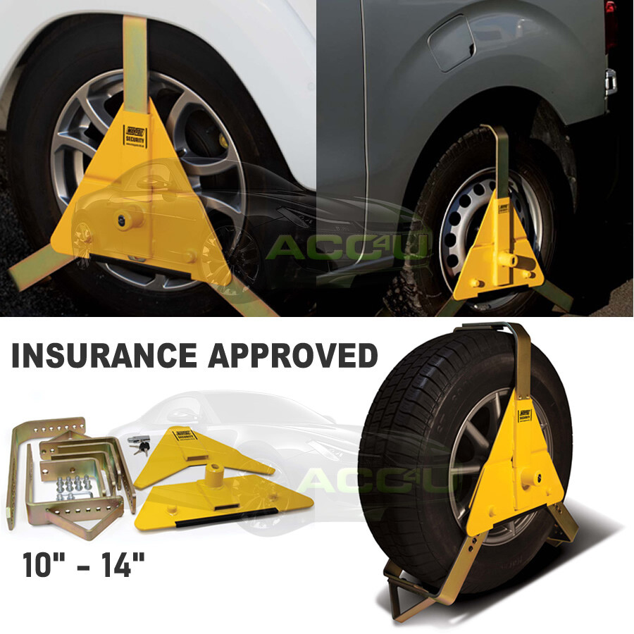 Maypole Wheel Clamp Heavy Duty Anti Theft Caravan Trailer Security+Key MP5434+CP eBay