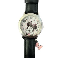 Preowned Disney Minnie Mouse Ladies Quartz Watch Silver Tone New Batt Accutime