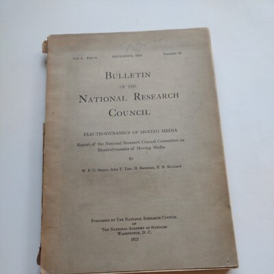 Bulletin Of The National Research Council, 1922 electrodynamics in moving media