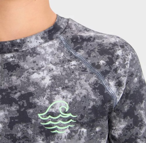 🐻 Boys' Long Sleeve Tie-Dye Rash Guard Top - art class Black XL - Picture 2 of 5