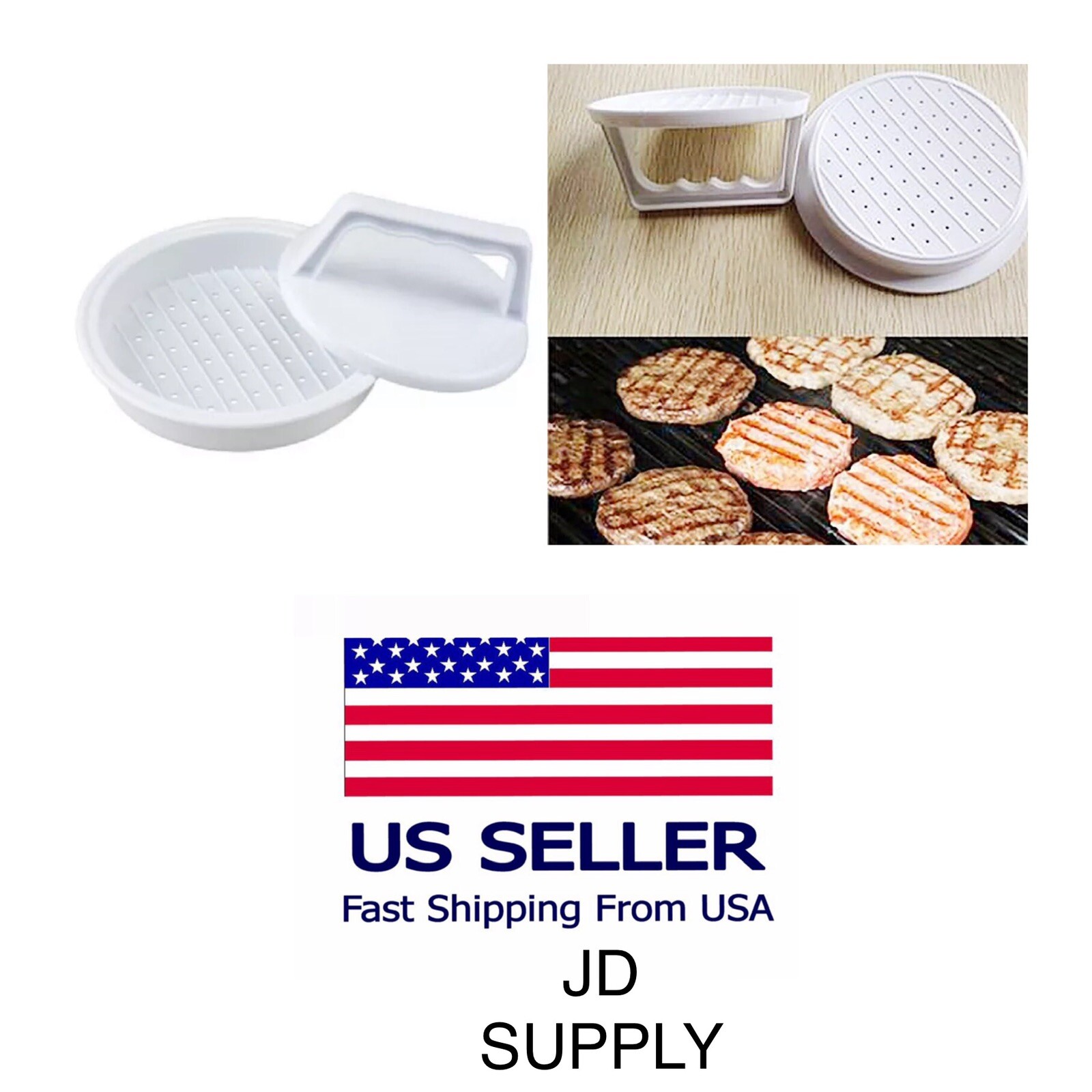 Hamburger Patty Maker Burger Press Foreman Grill Extender Legs