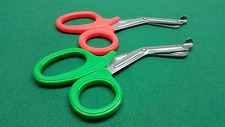 12 EMT PARAMEDIC UTILITY BANDAGE SHEARS EMS ENT SCISSORS 7.5" GREEN+ORANGE