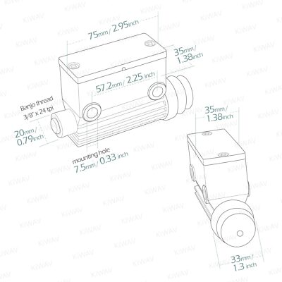 オーダー chrome aluminum rear master cylinder 3/4