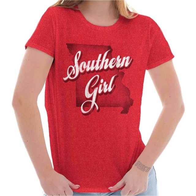 Missouri Fashion Southern Girl Trendy State Womens Tees Shirts Ladies