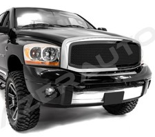 Black Packaged Mesh Grillechrome Shell For 06-08 Dodge Ram 150006-09 Ram 2500